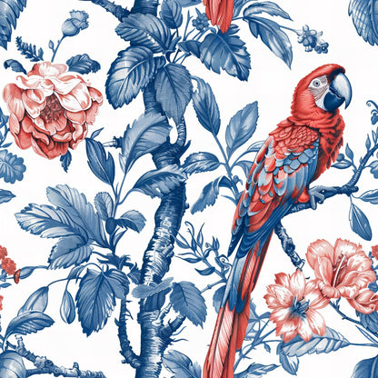 Porcelain Aviary Pattern 5 Minky Fabric