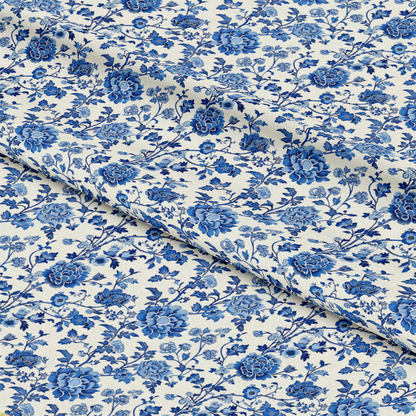 Blue Vintage China Pattern 6 Quilting Cotton Fabric