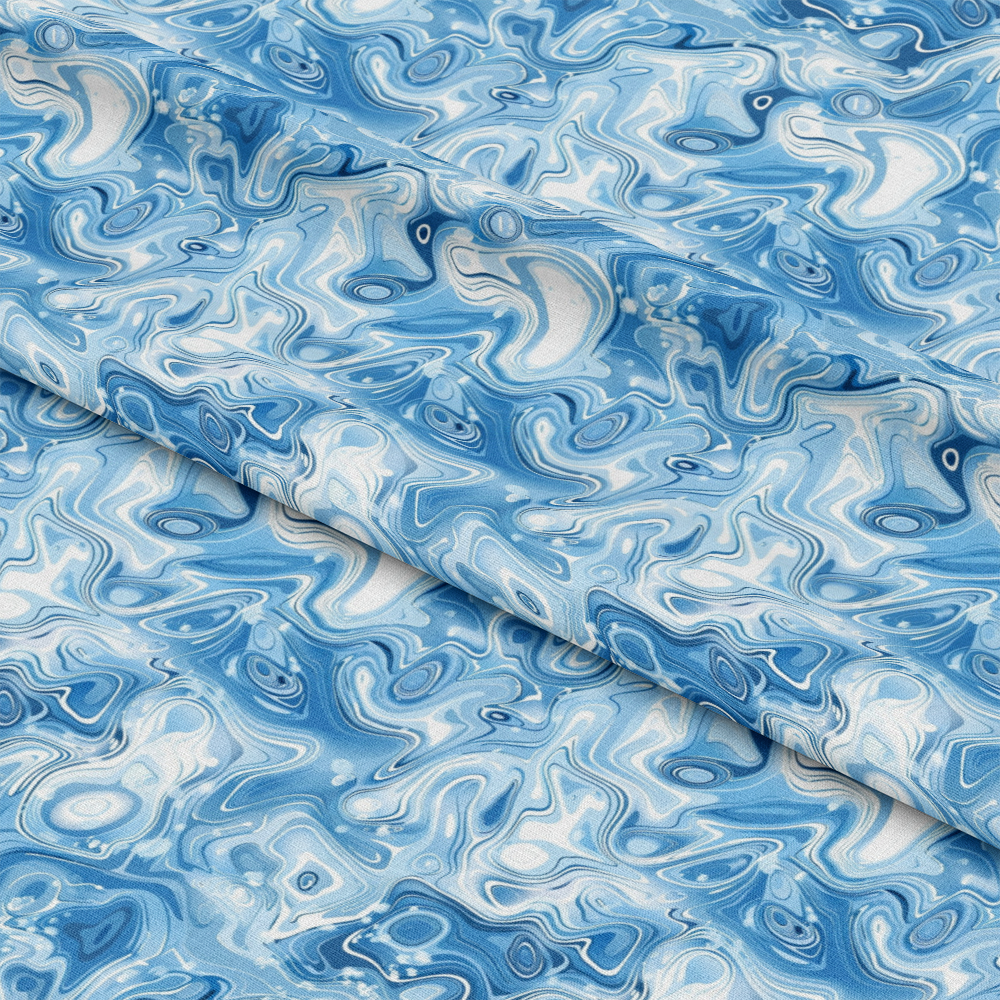 Blue Water Pattern 12 Quilting Cotton Fabric