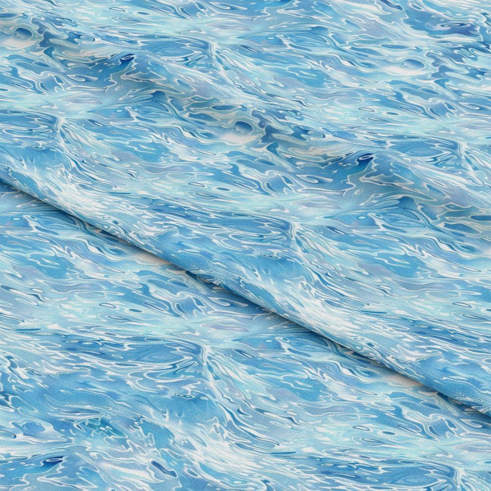 Blue Water Pattern 14 Quilting Cotton Fabric