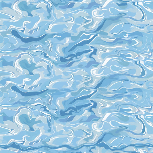 Blue Water Pattern 16 Quilting Cotton Fabric