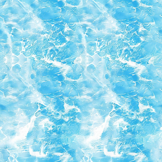 Blue Water Pattern 2 Quilting Cotton Fabric
