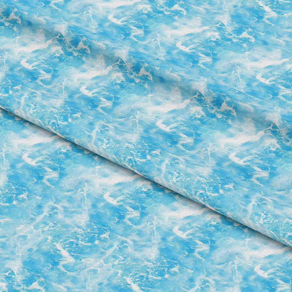 Blue Water Pattern 2 Quilting Cotton Fabric