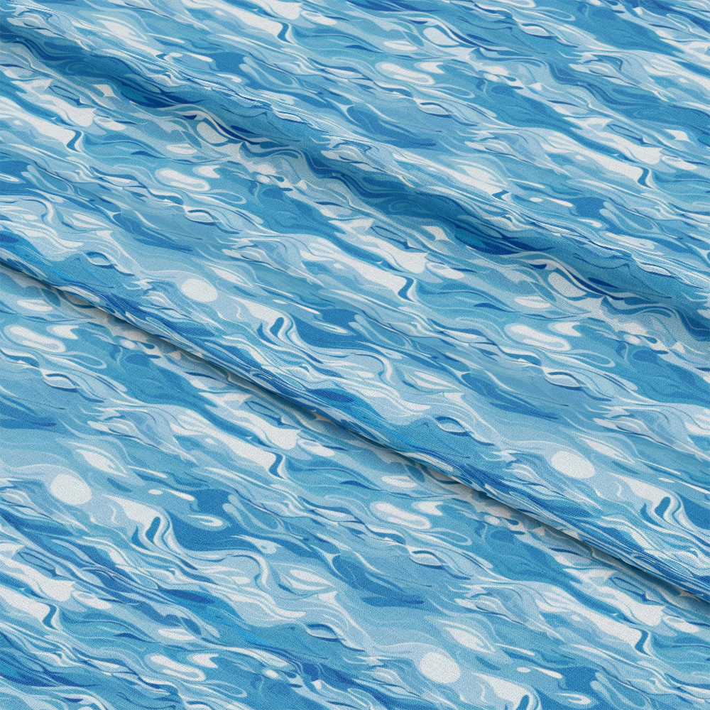 Blue Water Pattern 4 Quilting Cotton Fabric