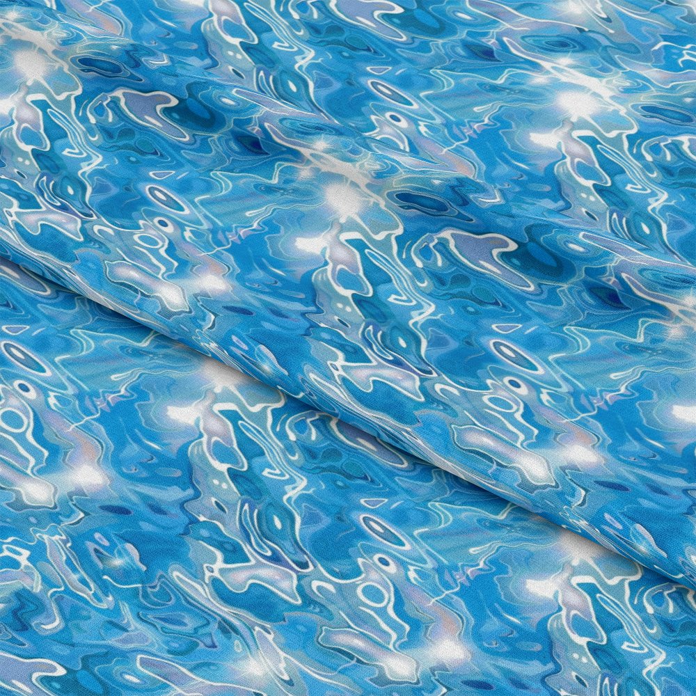 Blue Water Pattern 5 Quilting Cotton Fabric