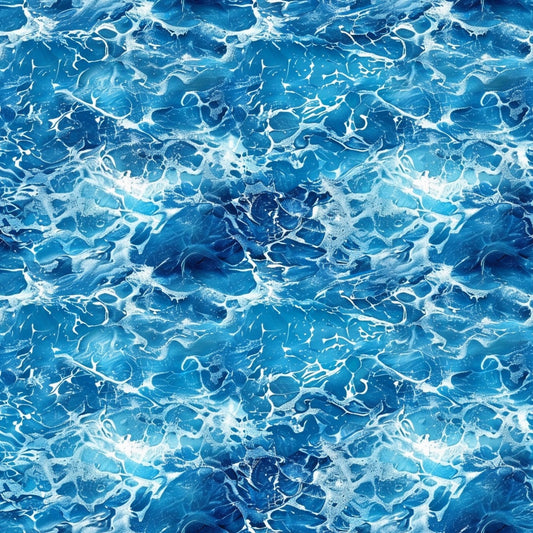 Blue Water Pattern 6 Quilting Cotton Fabric