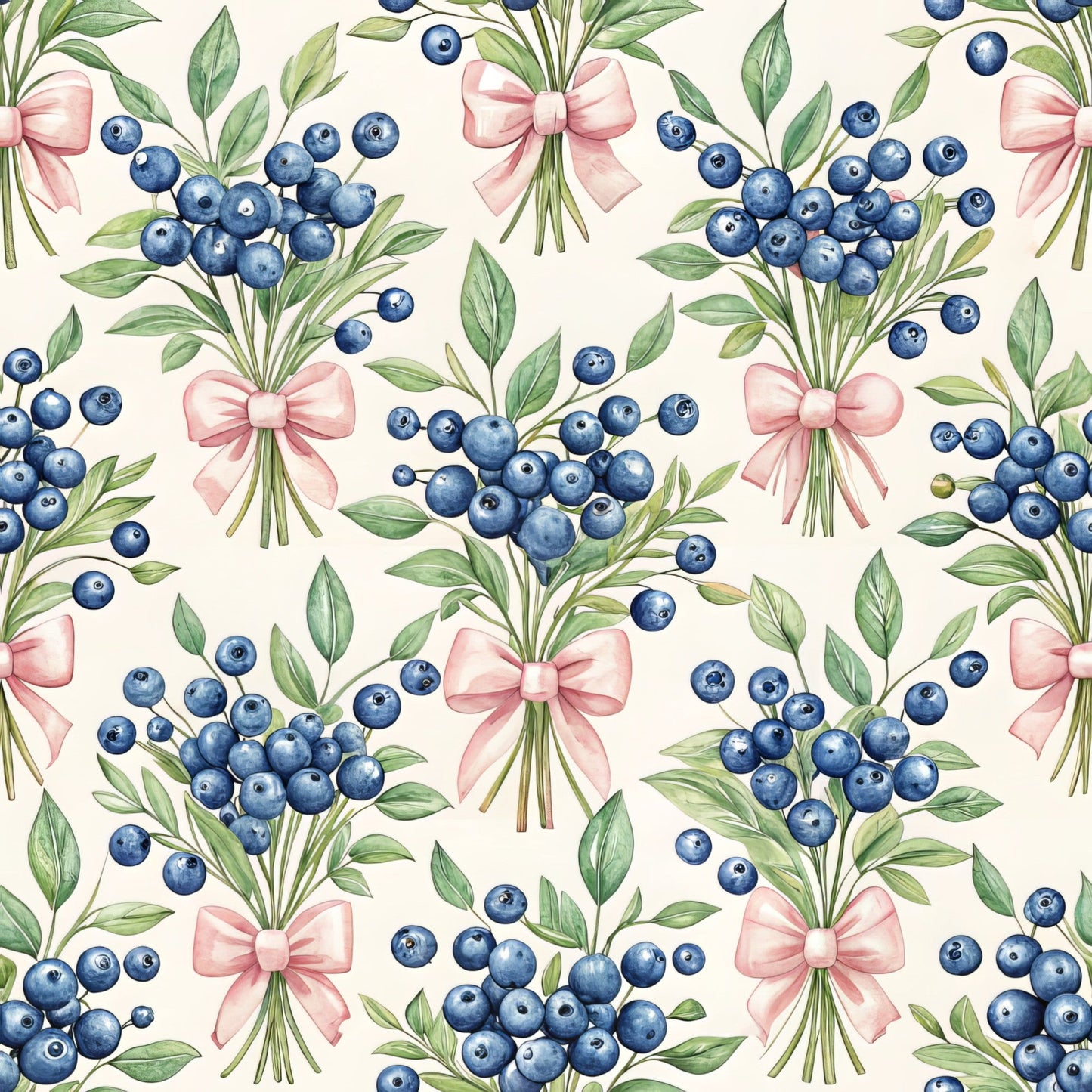 Blueberry Garden Pattern 7 Quilting Cotton Fabric