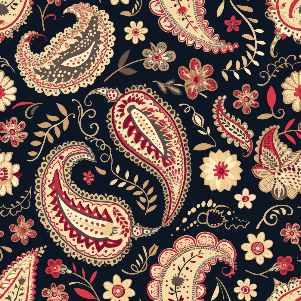 Persian Garden Pattern 10 Minky Fabric