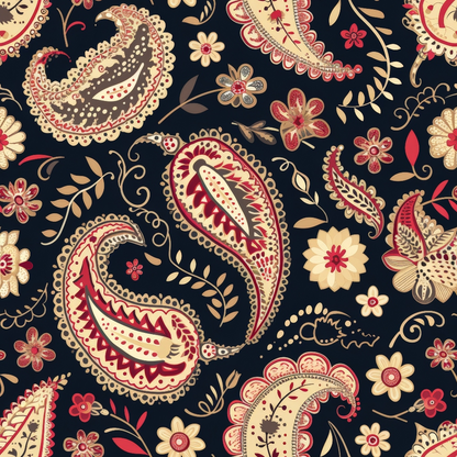Persian Garden Pattern 10 Minky Fabric