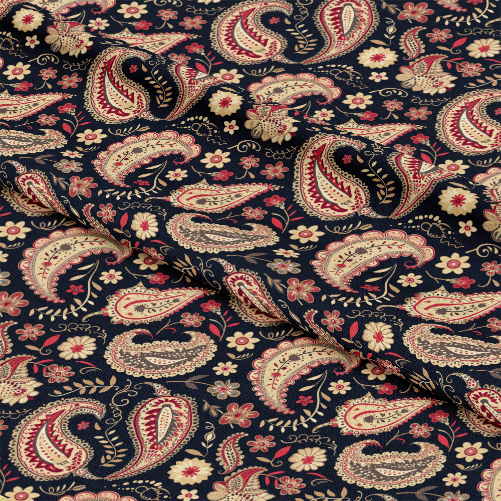 Boho Floral Paisley Pattern 10 Quilting Cotton Fabric