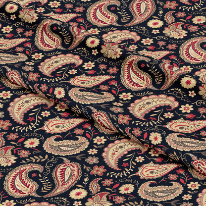 Boho Floral Paisley Pattern 10 Quilting Cotton Fabric