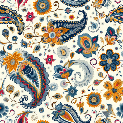 Persian Garden Pattern 11 Minky Fabric