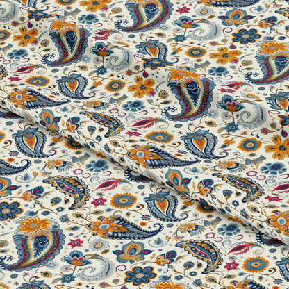 Boho Floral Paisley Pattern 11 Quilting Cotton Fabric
