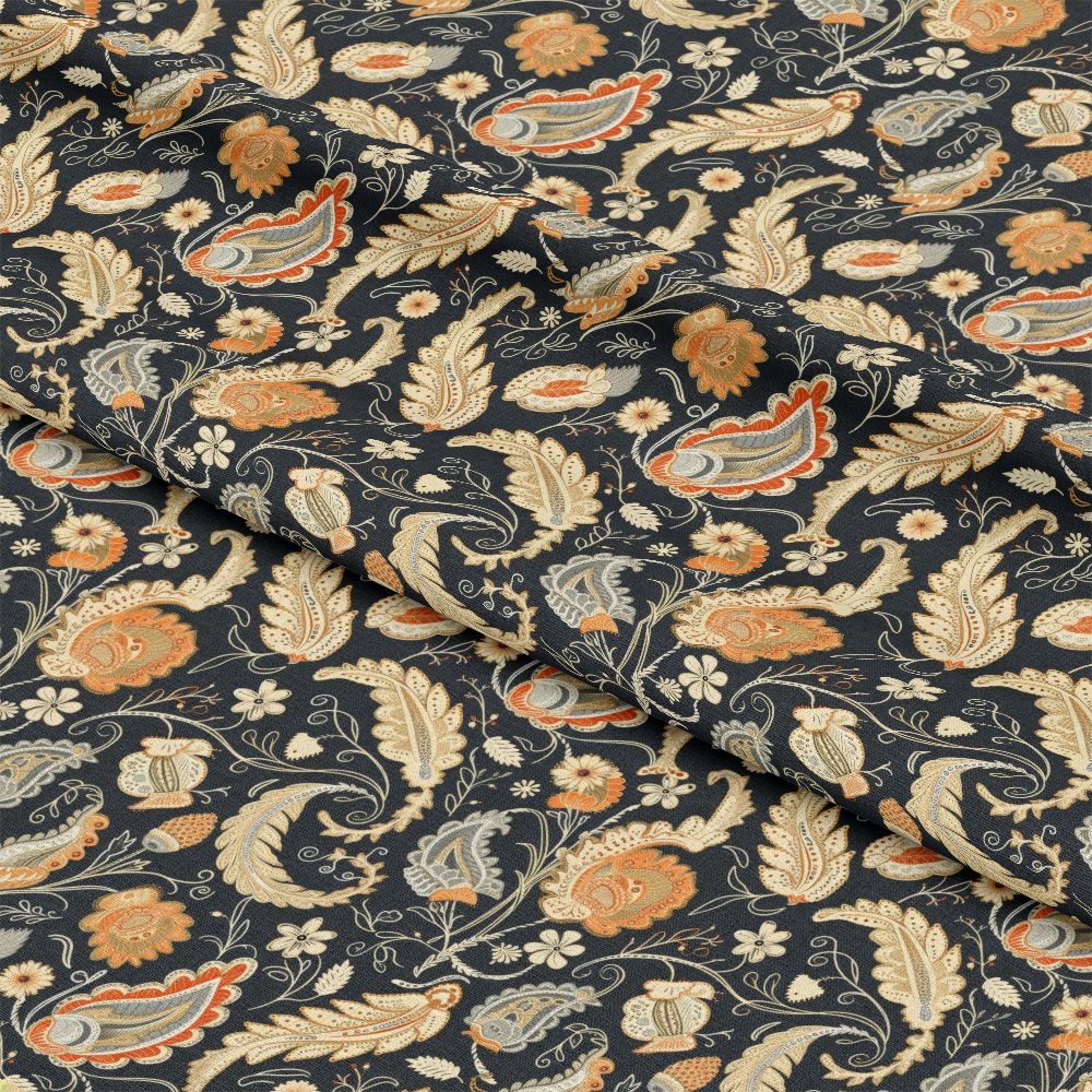 Boho Floral Paisley Pattern 1 Quilting Cotton Fabric