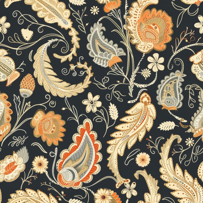 Persian Garden Pattern 1 Minky Fabric