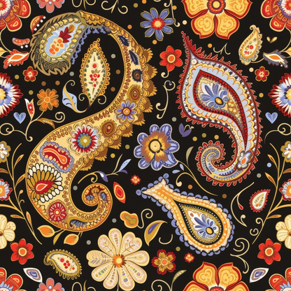 Persian Garden Pattern 2 Minky Fabric