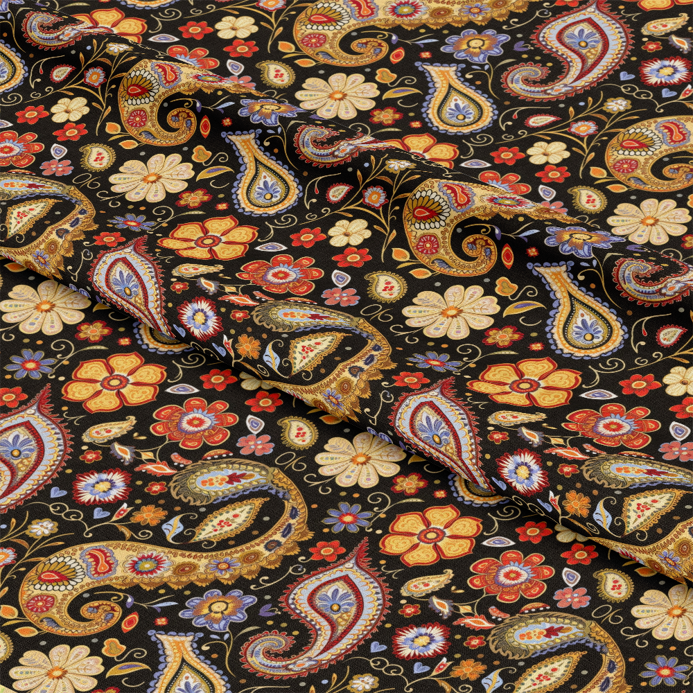 Boho Floral Paisley Pattern 2 Quilting Cotton Fabric