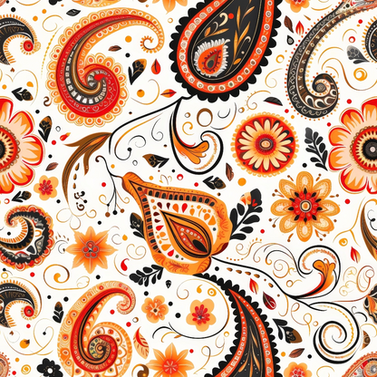 Persian Garden Pattern 3 Minky Fabric