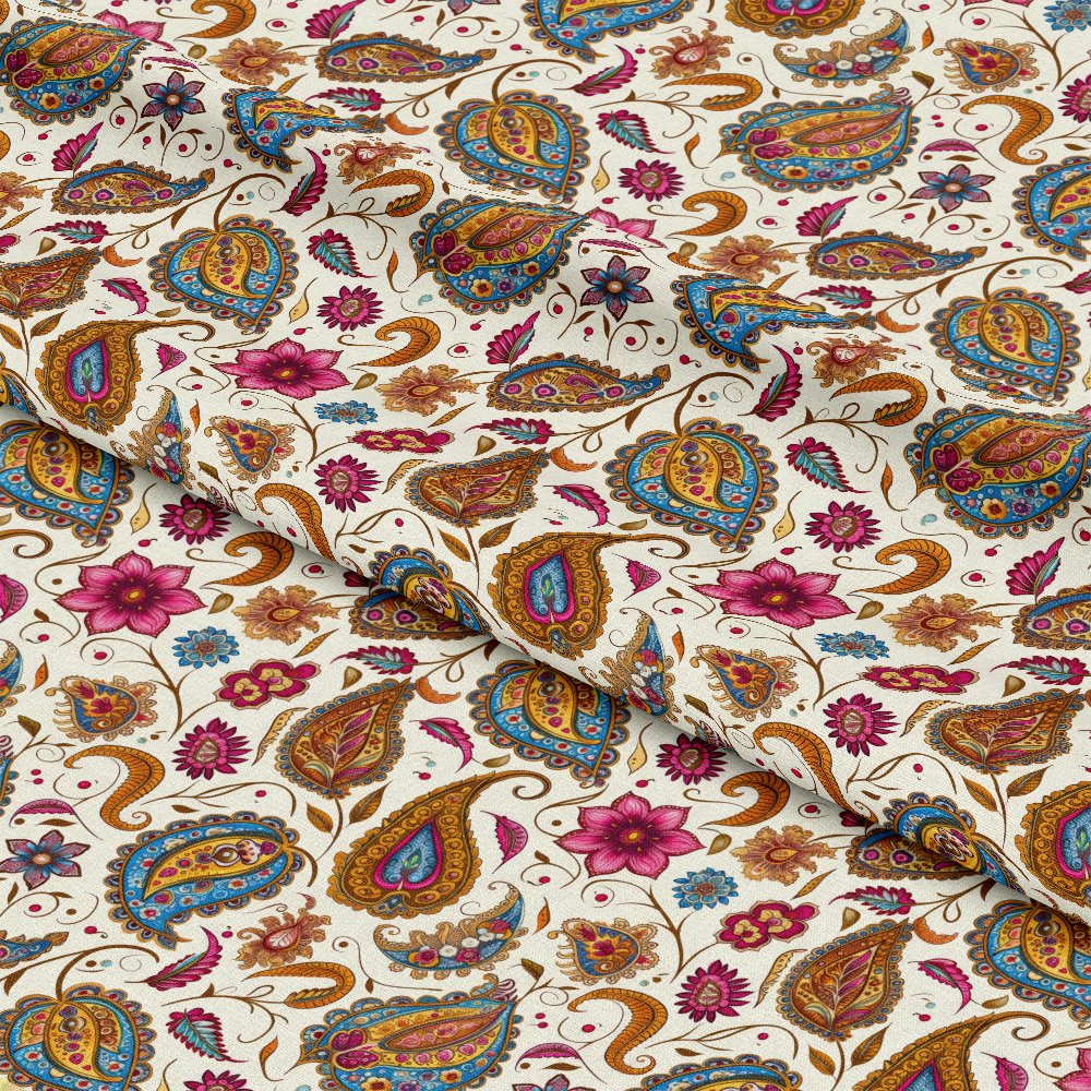 Boho Floral Paisley Pattern 5 Quilting Cotton Fabric