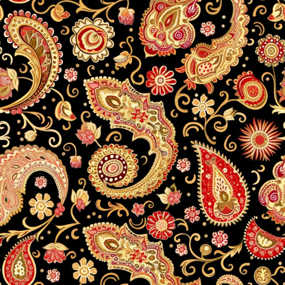 Persian Garden Pattern 6 Minky Fabric