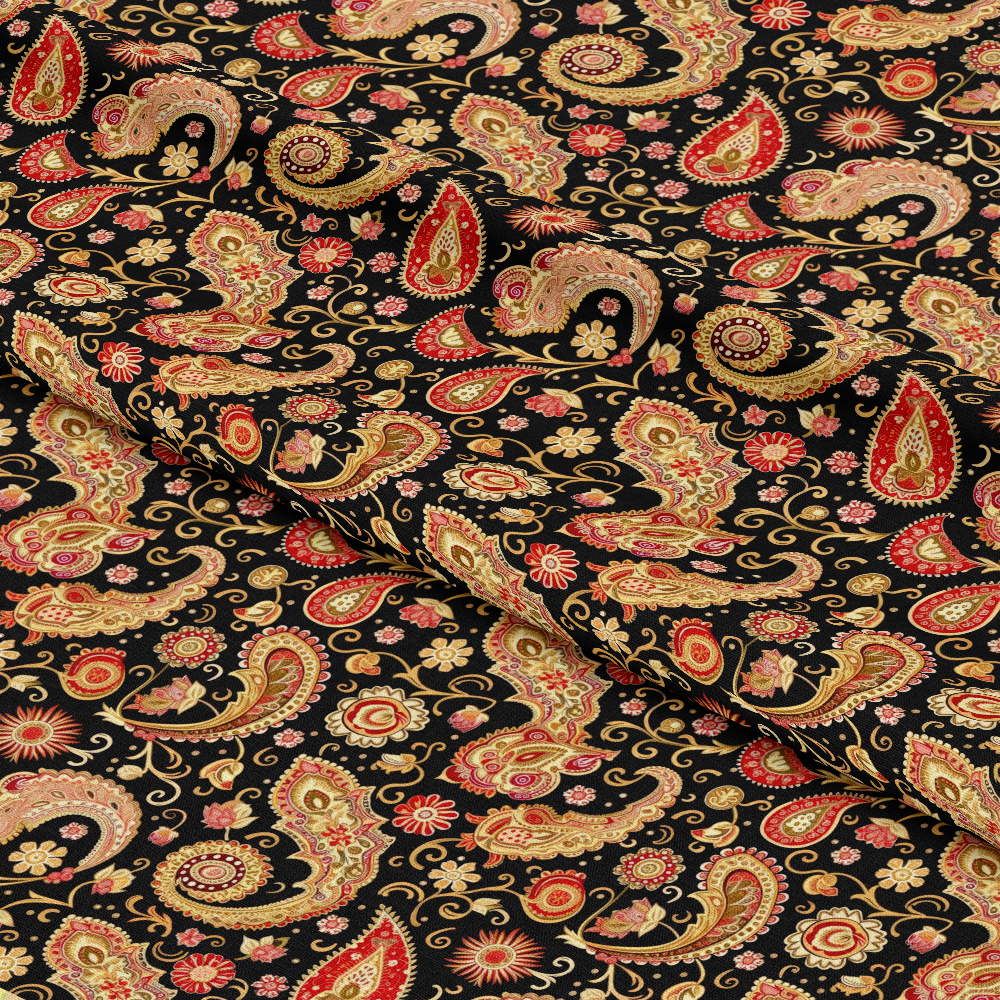 Boho Floral Paisley Pattern 6 Quilting Cotton Fabric