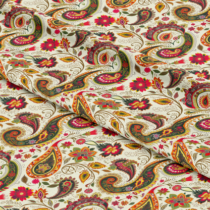 Boho Floral Paisley Pattern 7 Quilting Cotton Fabric