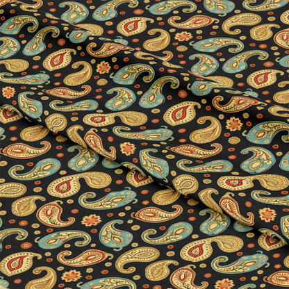 Boho Floral Paisley Pattern 8 Quilting Cotton Fabric