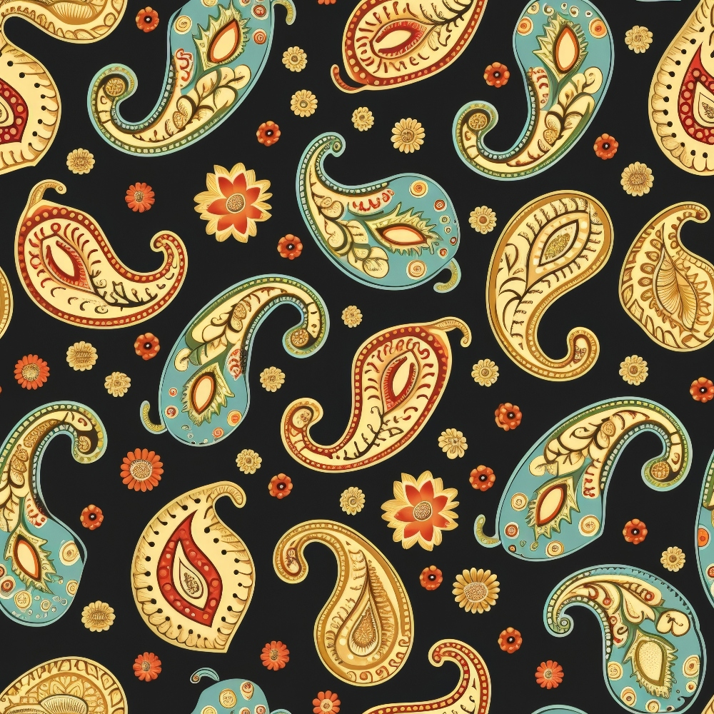 Persian Garden Pattern 8 Minky Fabric