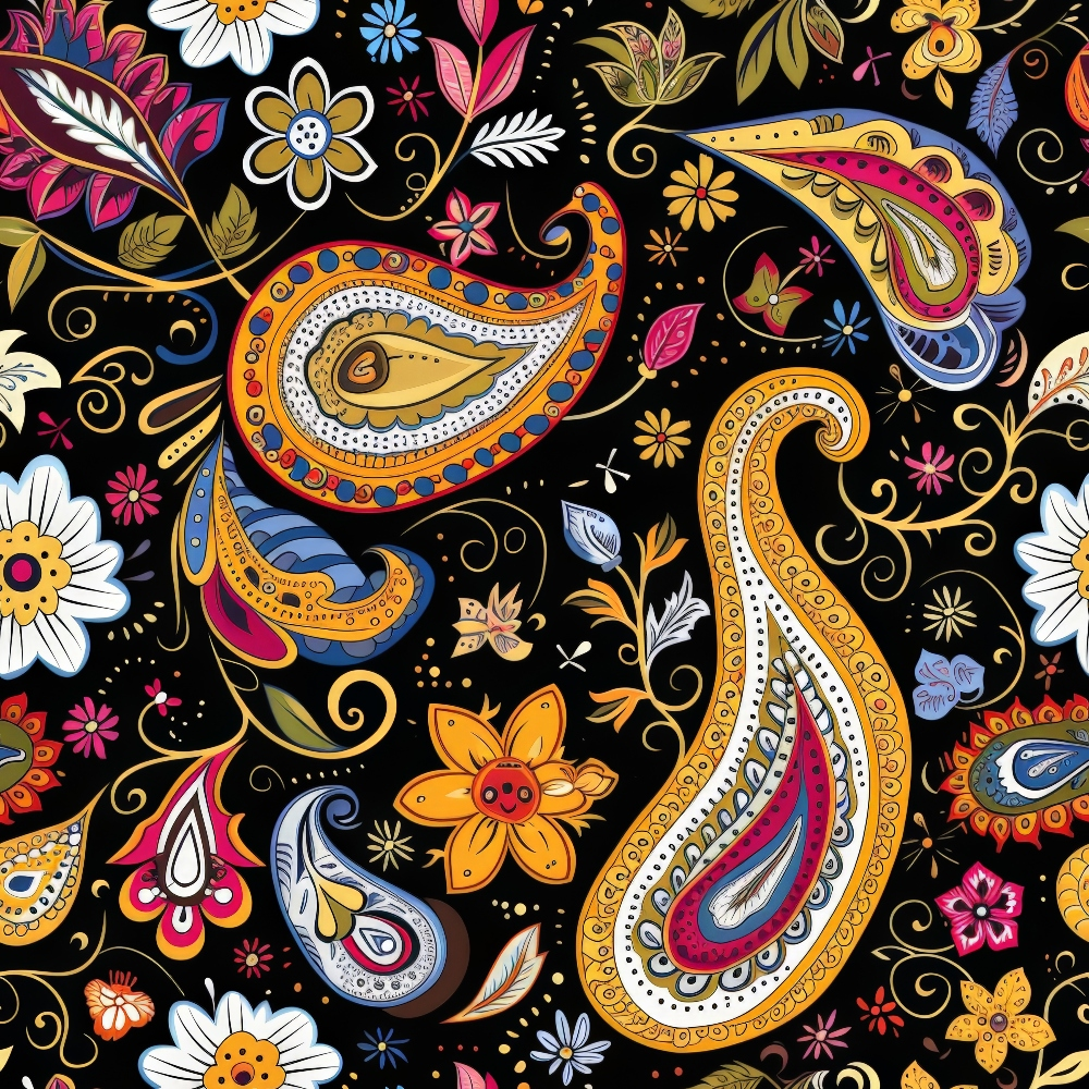 Persian Garden Pattern 9 Minky Fabric