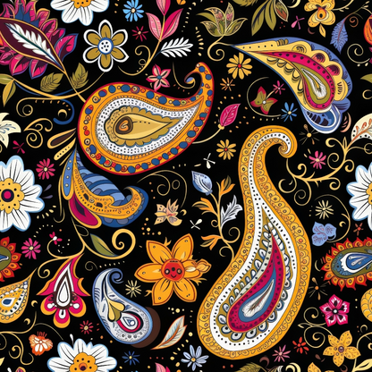 Persian Garden Pattern 9 Minky Fabric