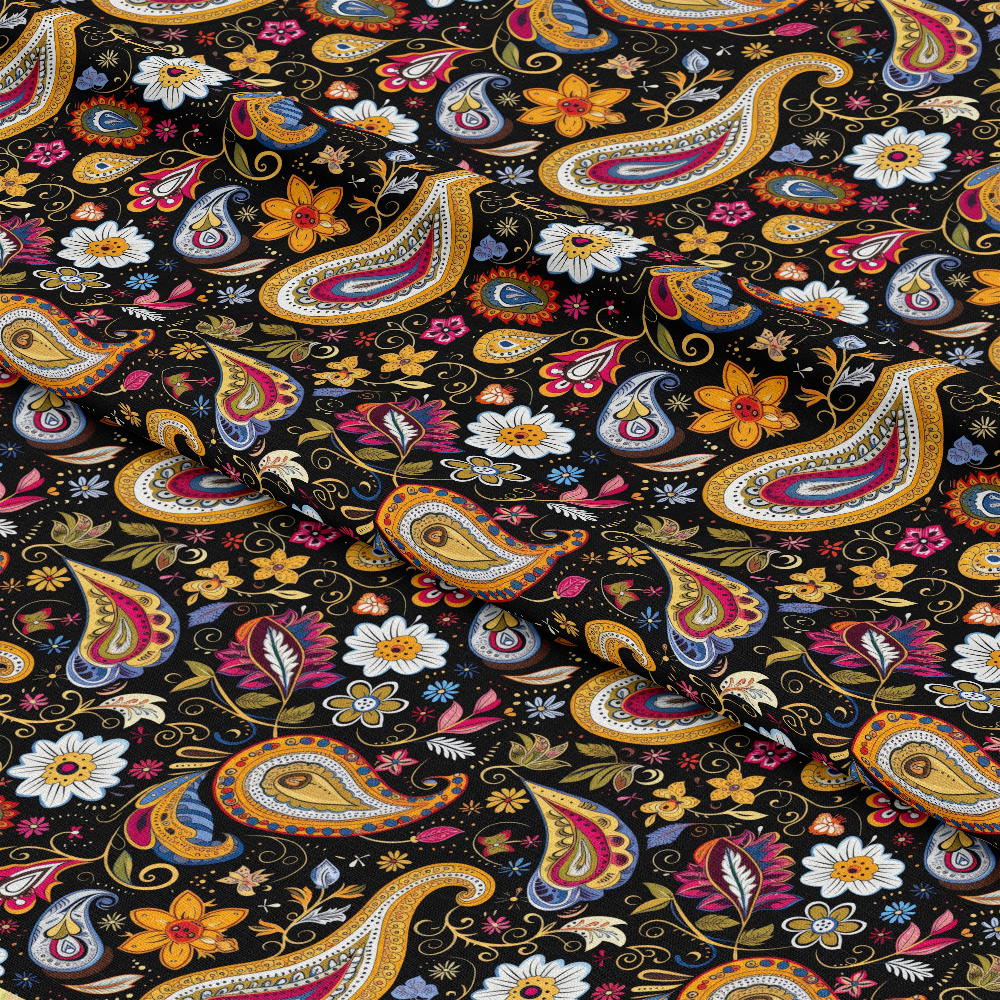 Boho Floral Paisley Pattern 9 Quilting Cotton Fabric