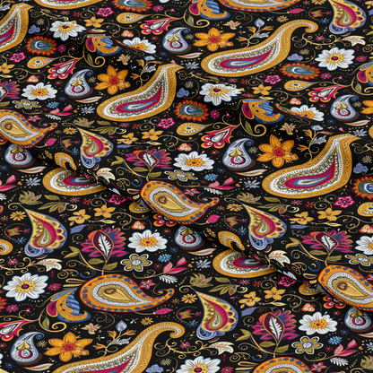 Boho Floral Paisley Pattern 9 Quilting Cotton Fabric