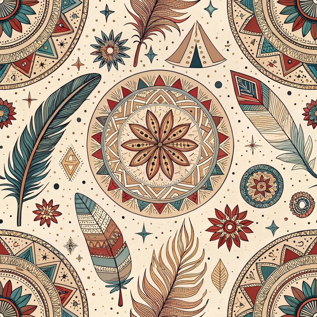 Earthen Plumes Pattern 10 Minky Fabric