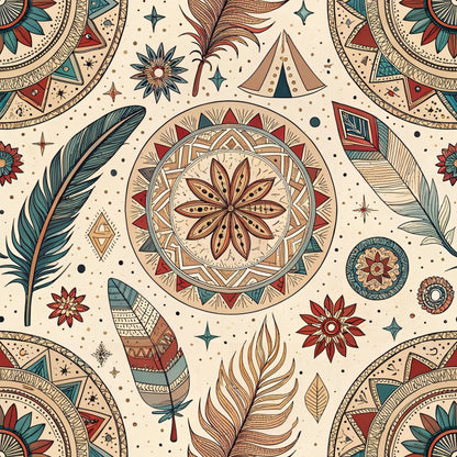 Earthen Plumes Pattern 10 Minky Fabric