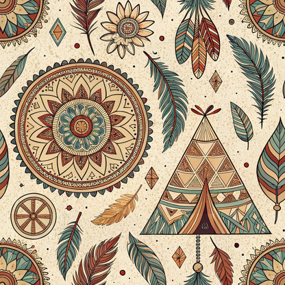 Earthen Plumes Pattern 2 Minky Fabric