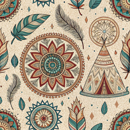 Earthen Plumes Pattern 5 Minky Fabric