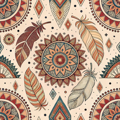 Earthen Plumes Pattern 7 Minky Fabric