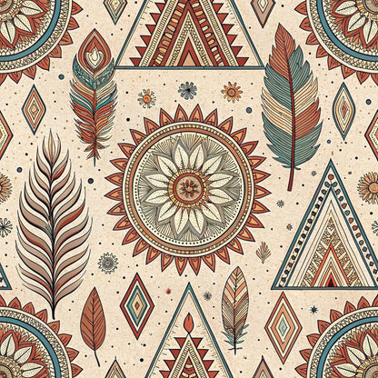 Earthen Plumes Pattern 9 Minky Fabric