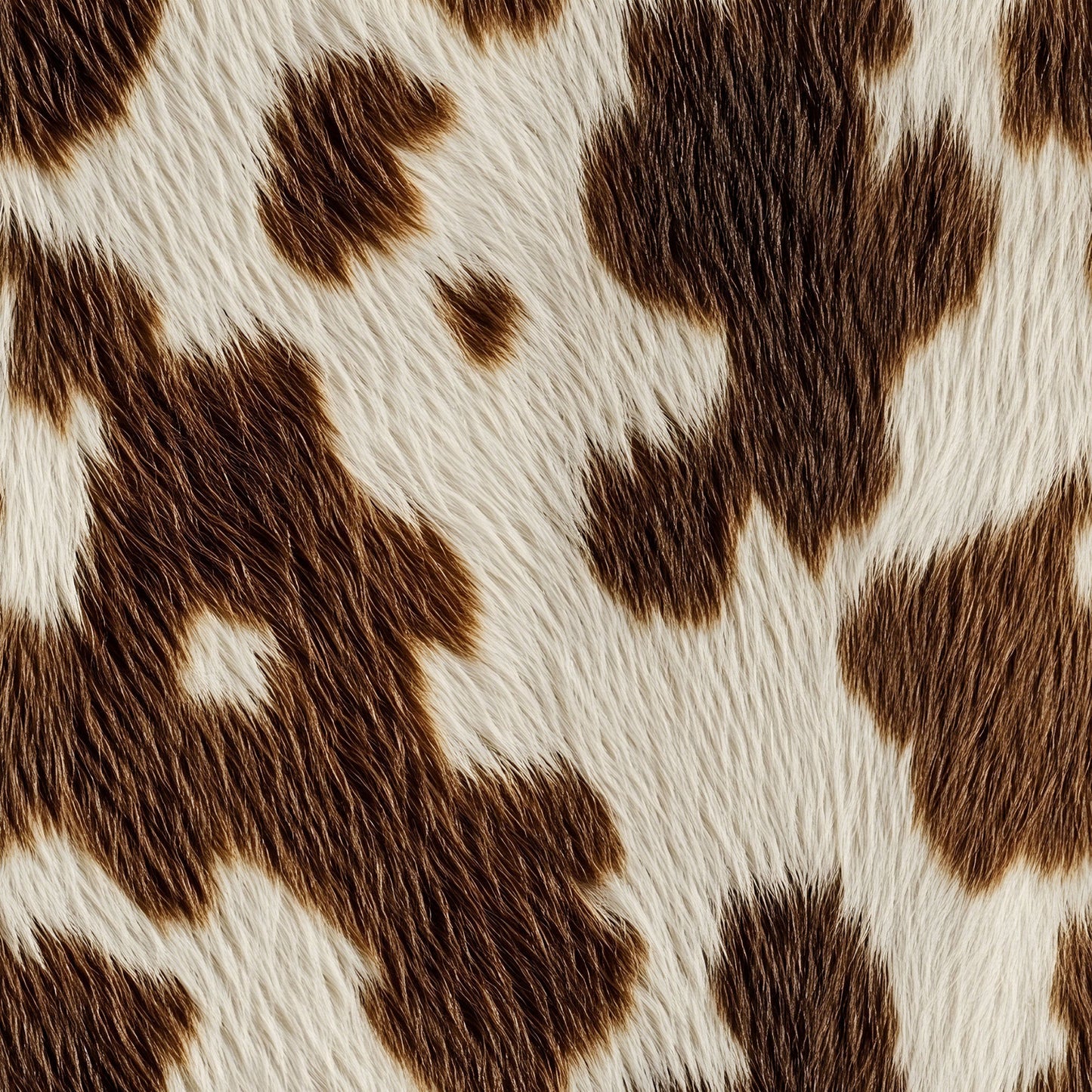 Bold Brown and White Cow Pattern 1 Quilting Cotton Fabric