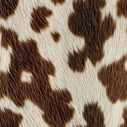 Bold Brown and White Cow Pattern 1 Quilting Cotton Fabric
