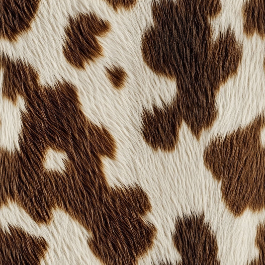 Bold Brown and White Cow Pattern 1 Quilting Cotton Fabric