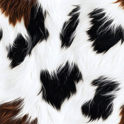 Bold Brown and White Cow Pattern 14 Quilting Cotton Fabric