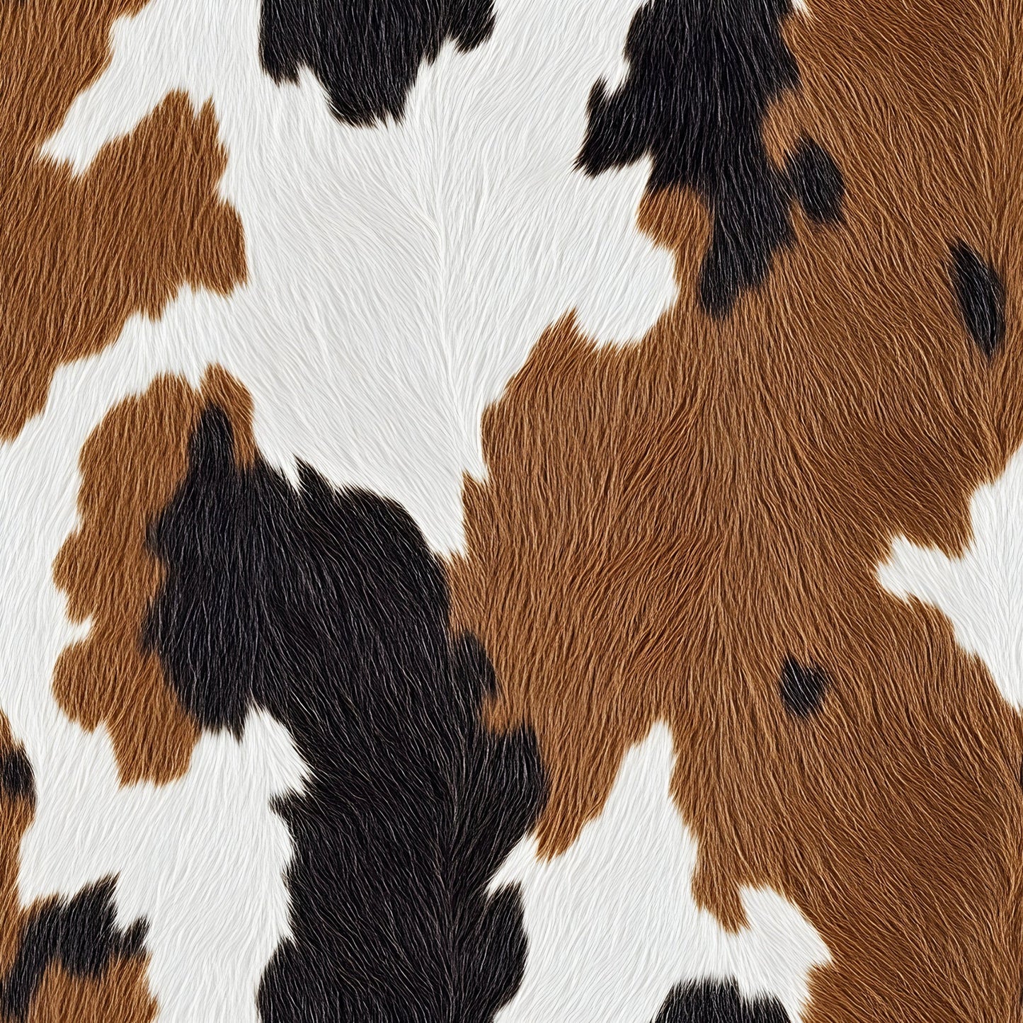Bold Brown and White Cow Pattern 4 Quilting Cotton Fabric