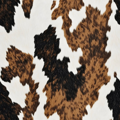 Bold Brown and White Cow Pattern 5 Quilting Cotton Fabric