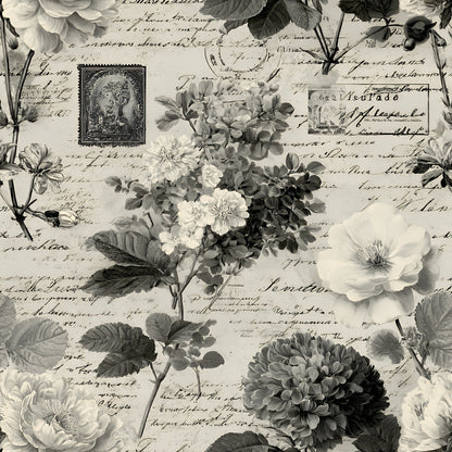 Botanical Floral Collage Pattern 11 Quilting Cotton Fabric