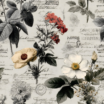 Postmarked Blooms Pattern 5 Minky Fabric