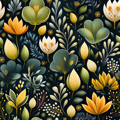 Twilight Flora Pattern 12 Minky Fabric