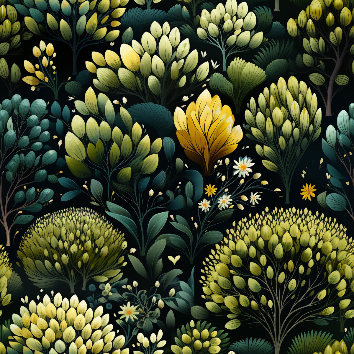 Twilight Flora Pattern 13 Minky Fabric