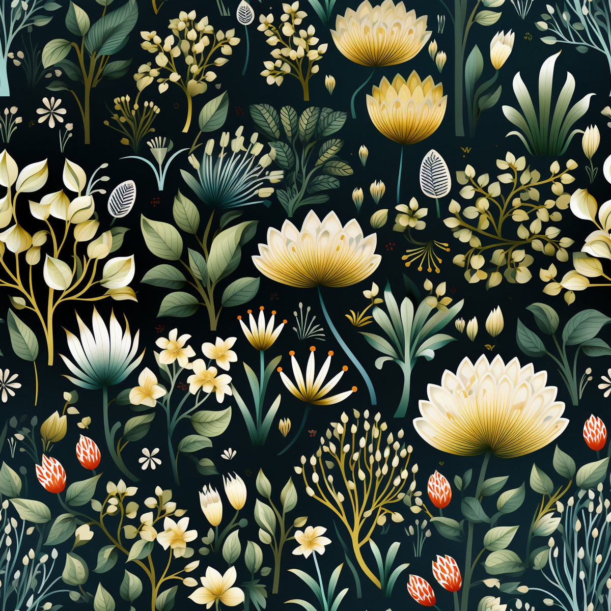 Twilight Flora Pattern 14 Minky Fabric