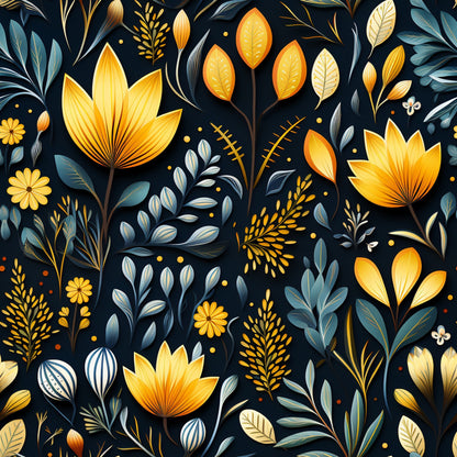 Twilight Flora Pattern 15 Minky Fabric